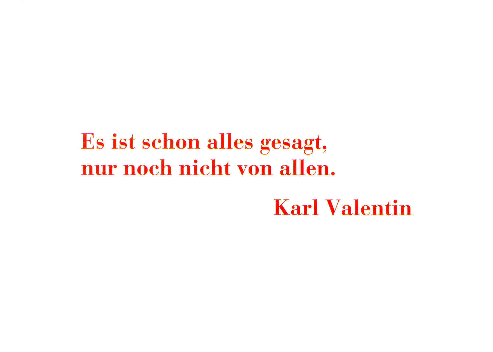 Valentin - Es ist schon alles gesagt - Postkarte
