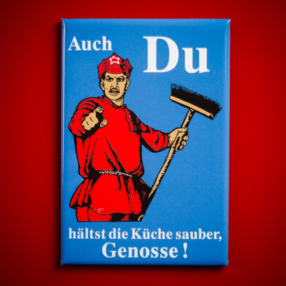 Auch Du hälst die Küche sauber - Genosse - Magnet