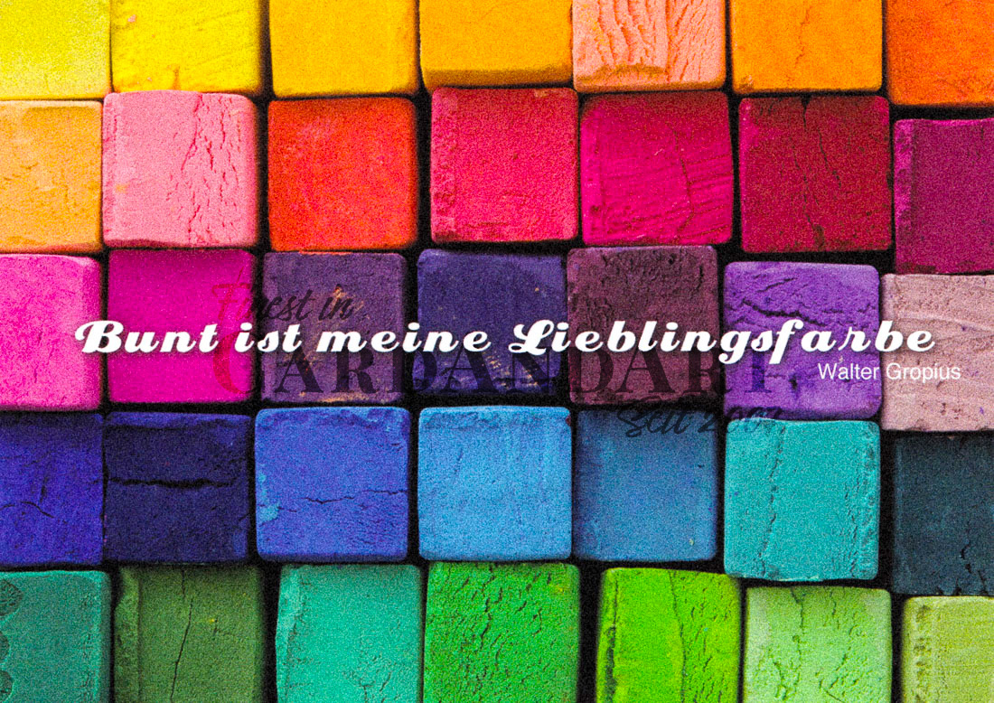 Bunt ist meine Lieblingsfarbe - Postkarte