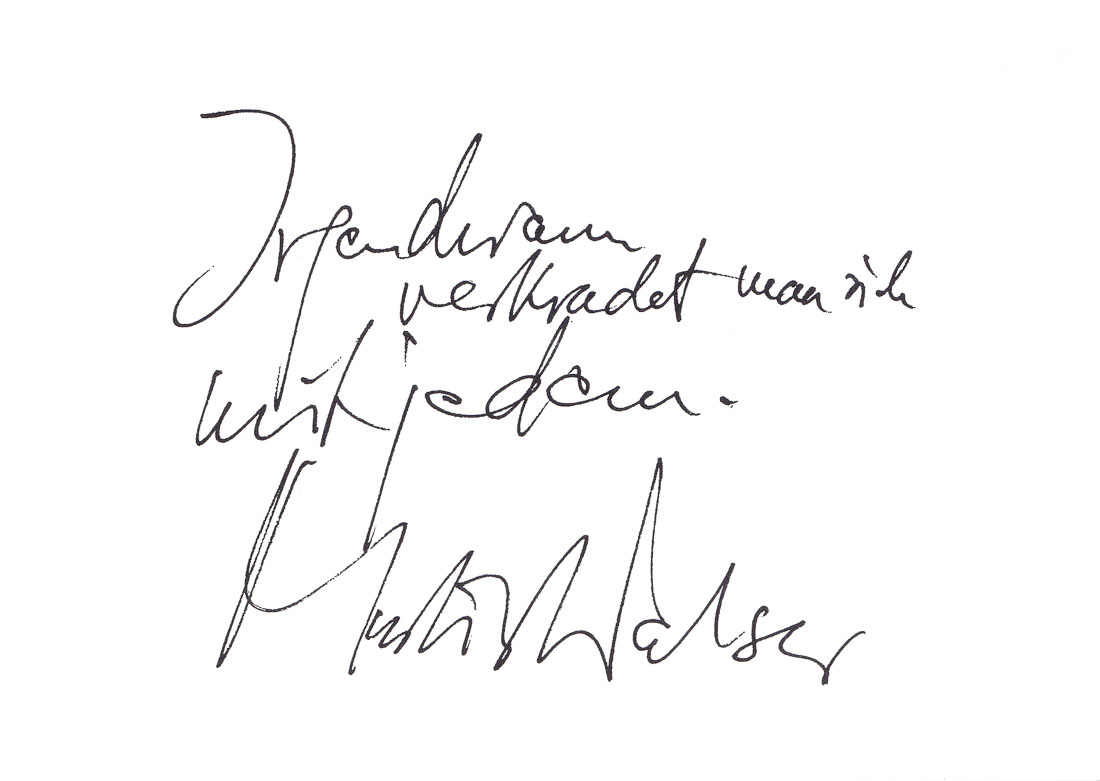 Martin Walser - Irgendwann - Postkarte