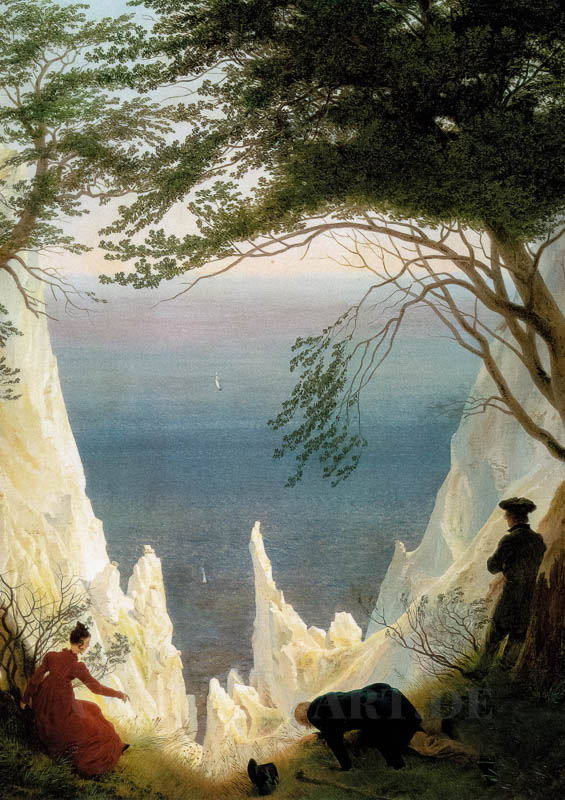 Caspar David Friedrich - Kreidefelsen auf Rügen - Postkarte