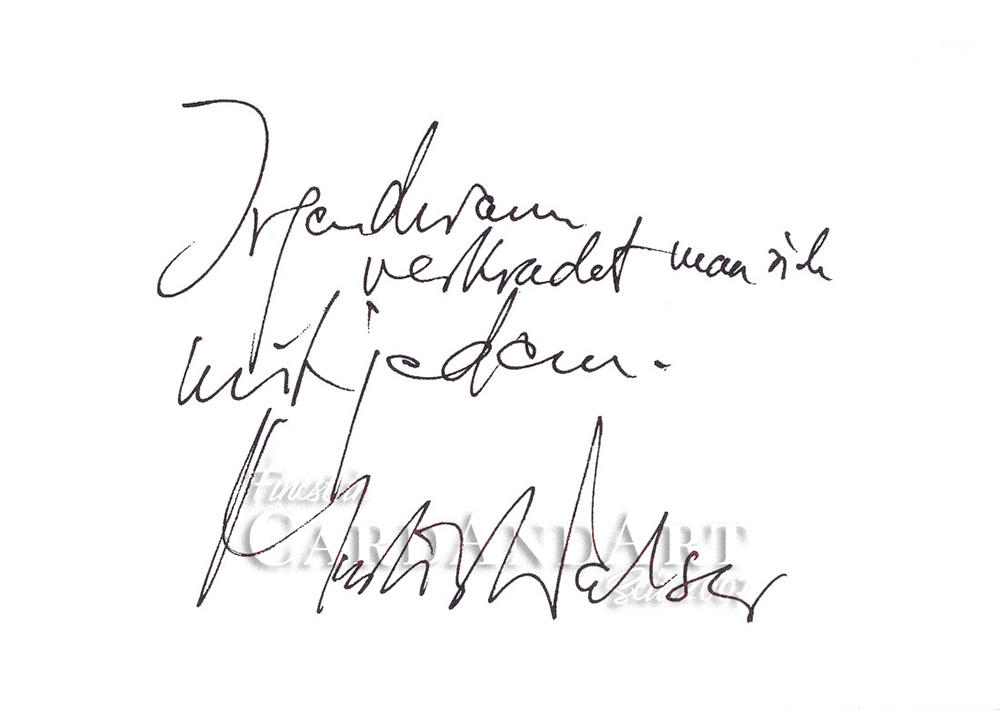 Martin Walser - Irgendwann - Postkarte