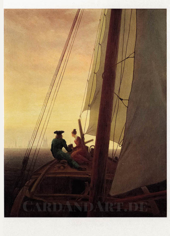 Caspar David Friedrich - Auf dem Segler - Postkarte