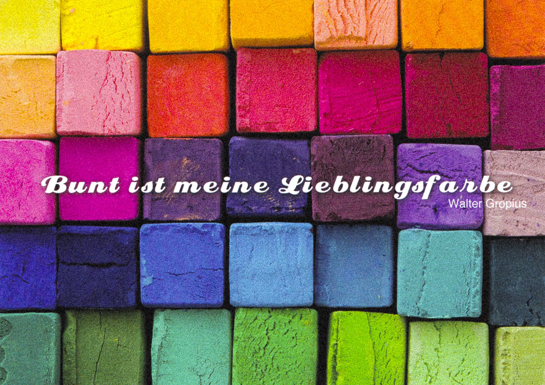 Bunt ist meine Lieblingsfarbe - Postkarte