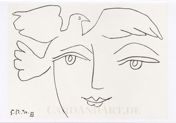 Pablo Picasso: Gesicht des Friedens - Doppelkarte