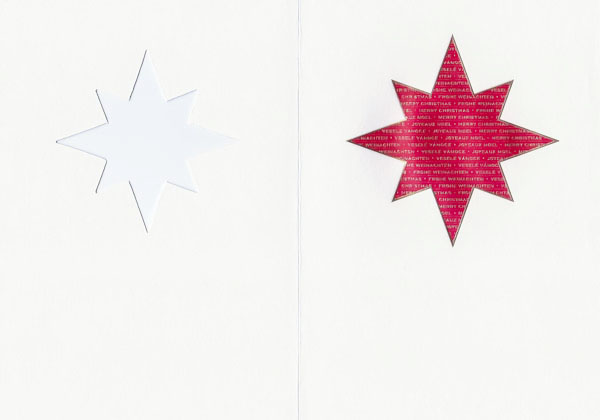 Red Christmas Star - Weihnachtskarte