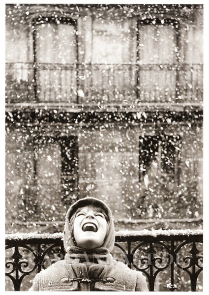 Boubat Edouard: Florence im Schnee - Paris 1950 - Postkarte