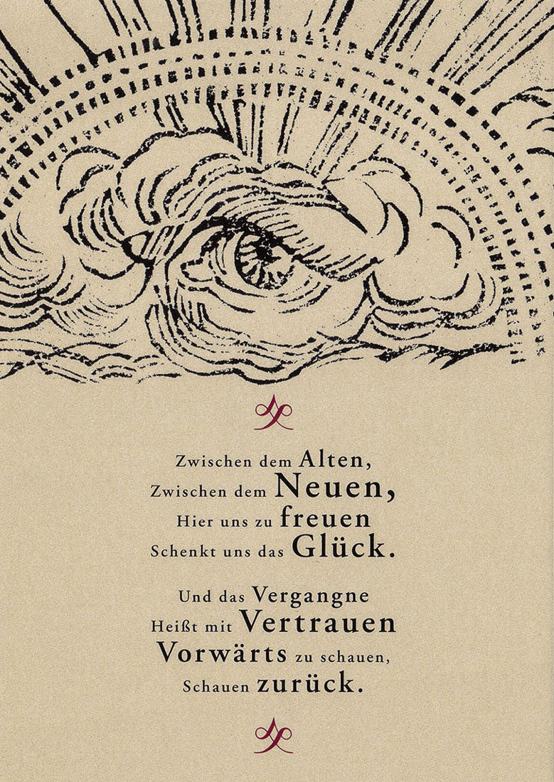 J.W. Goethe - Gedicht - Zum neuen Jahr -  Postkarte