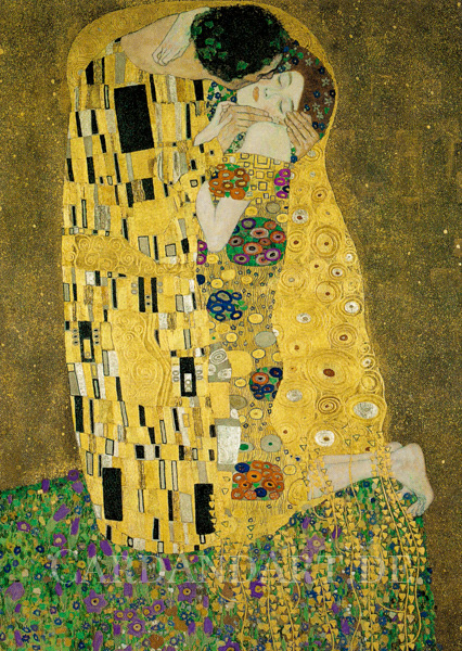 Klimt: Der Kuss - Postkarte