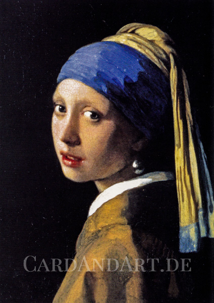 Vermeer: Das Mädchen mit dem Perlenohrring - Postkarte