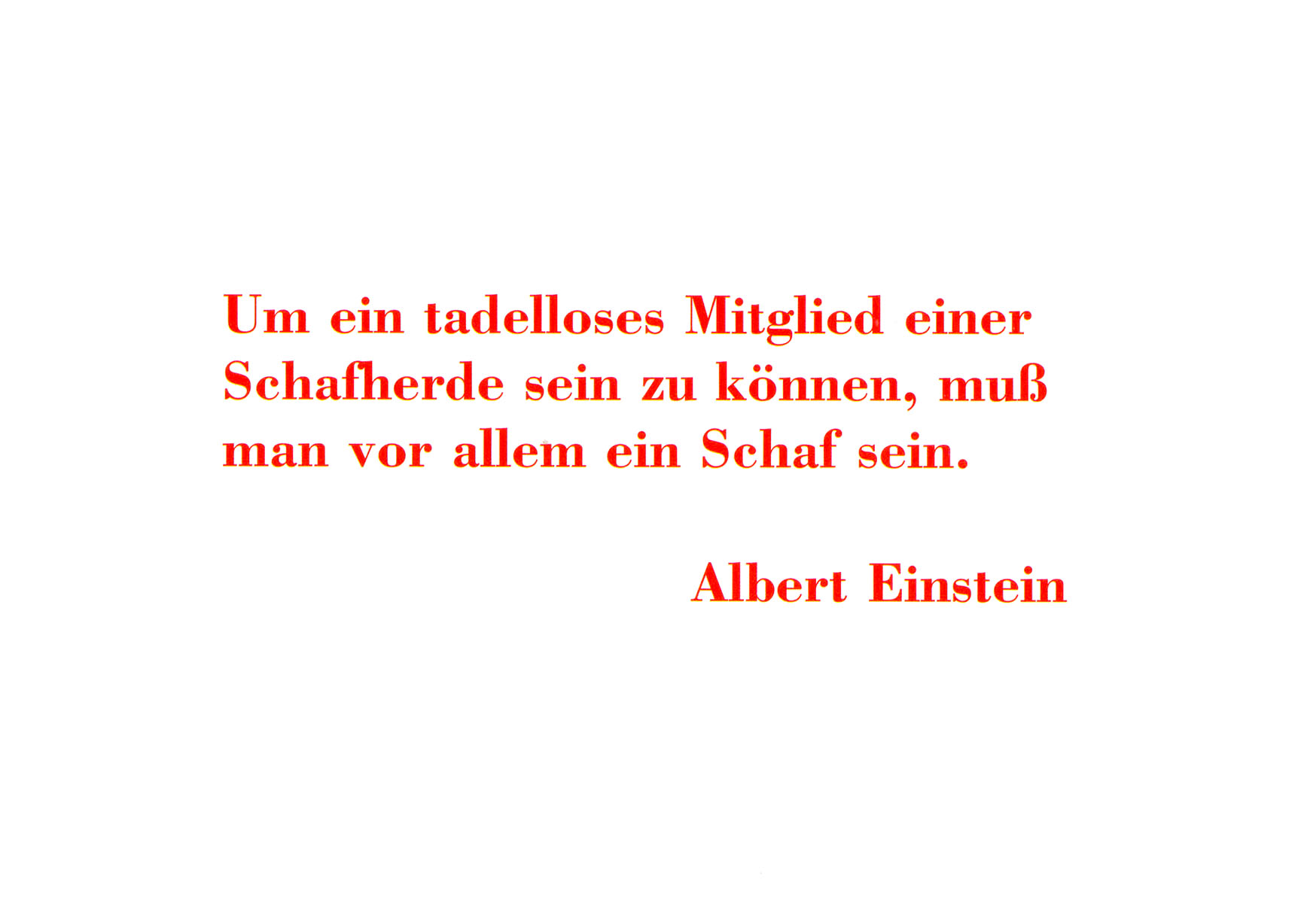 Albert Einstein - Um ein tadelloses Mitglied - Postkarte