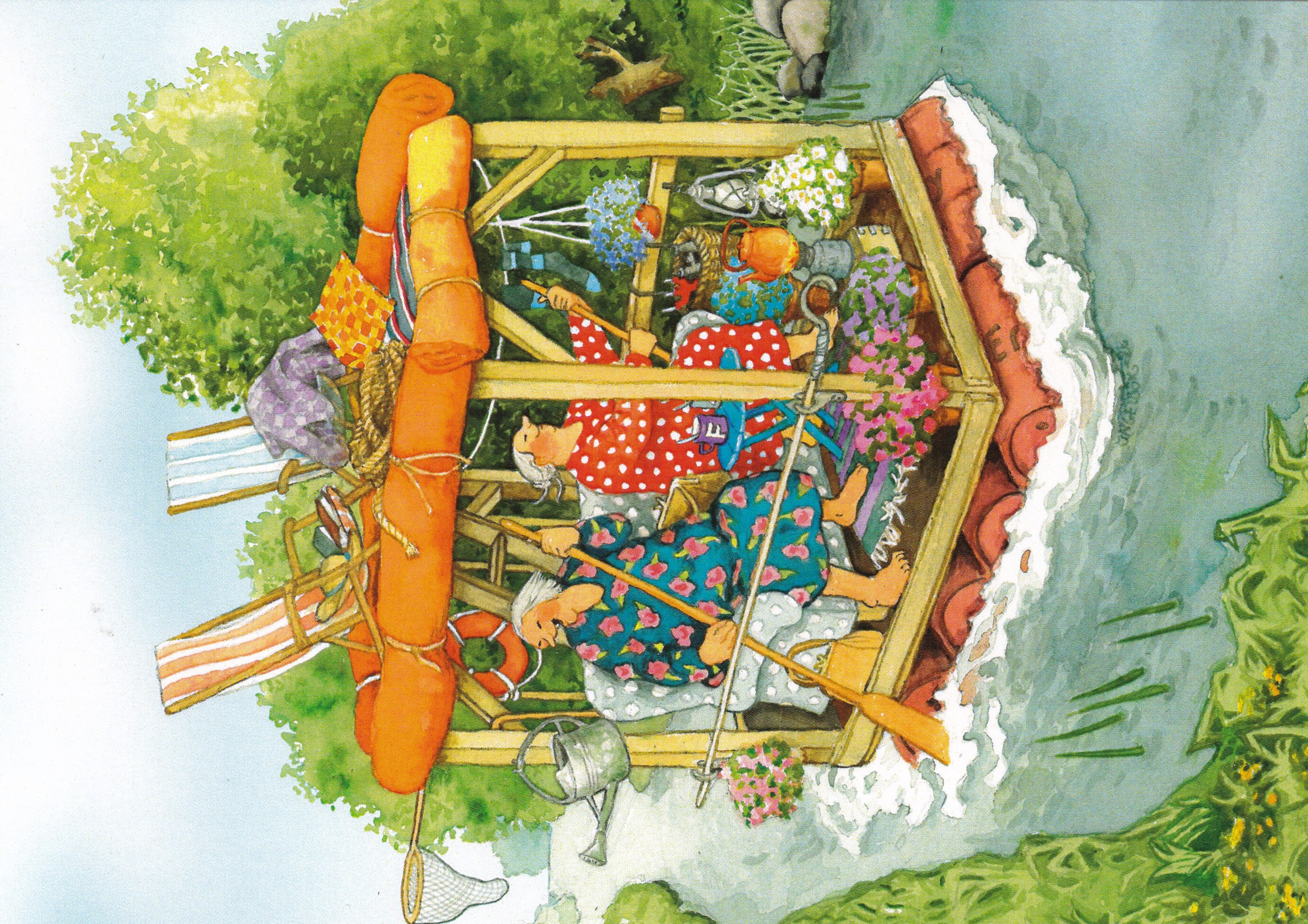 Inge Löök: Gemütlich am Fluß - Postkarte Nr. 89