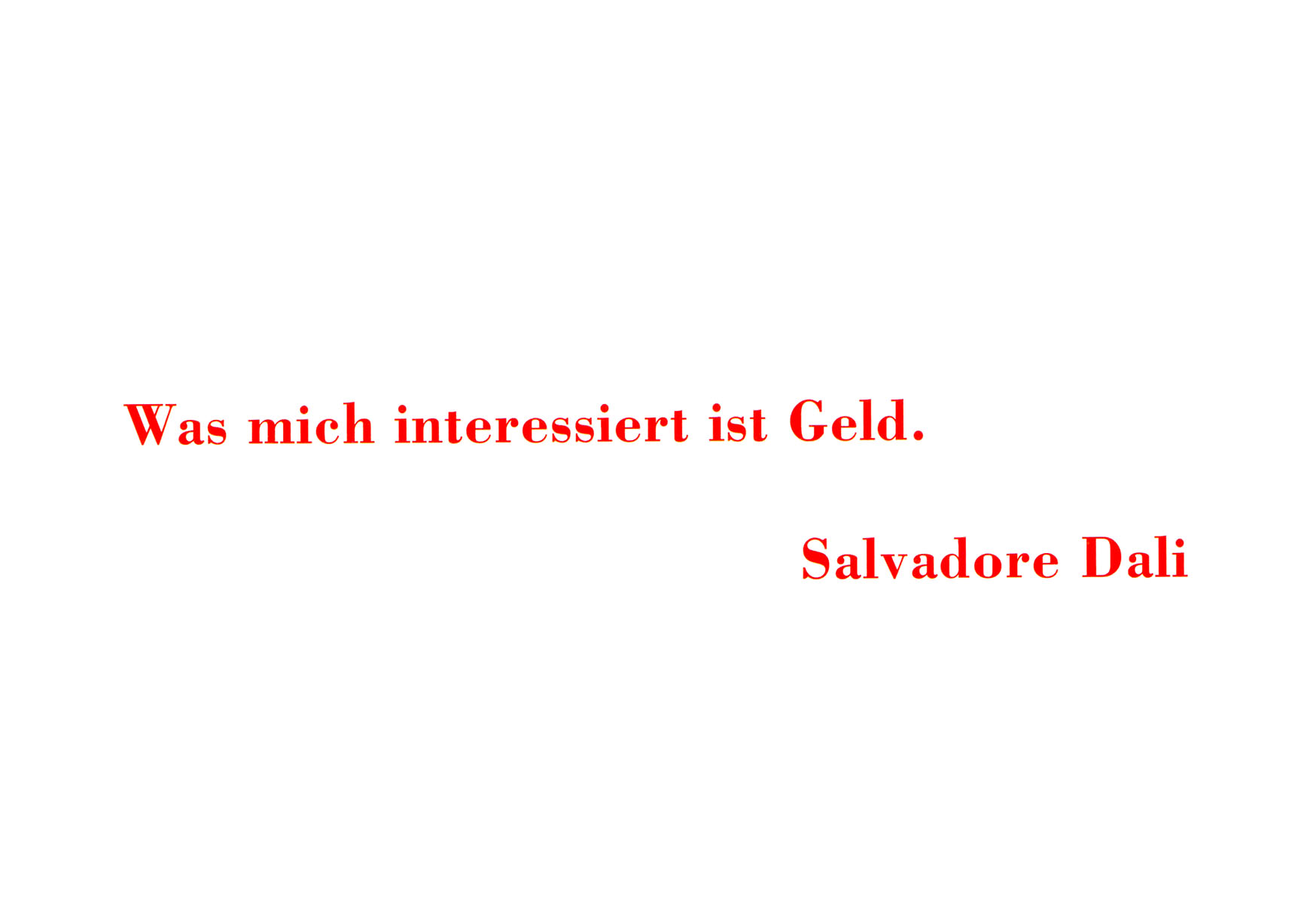 Salvadore Dali - Was mich interessiert ist Geld -  Postkarte