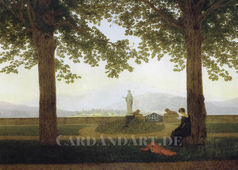 Caspar David Friedrich - Gartenterrasse - Postkarte