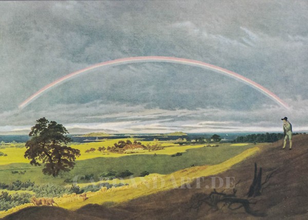 Friedrich, Caspar David: Rügenlandschaft mit Regenbogen - Postkarte