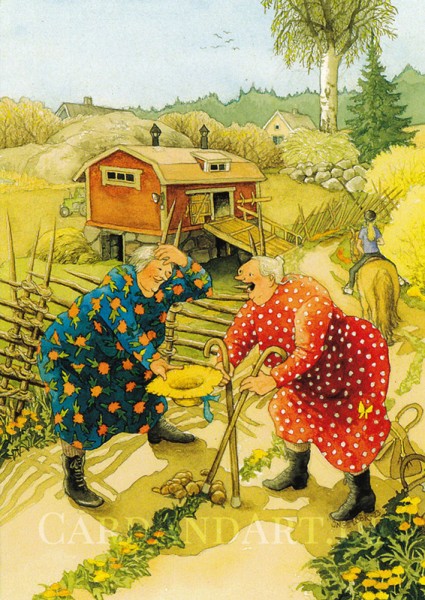 Inge Löök: Pferdeäpfel für den Garten - Postkarte Nr. 80
