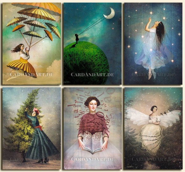 Catrin Welz-Stein Postkarten-Set mit 6 einzigartigen Illustrationen | NEU |