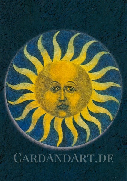 Veit Stoß: Rosenkranzmedaillon "Sonne" - Postkarte